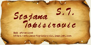 Stojana Topisirović vizit kartica
